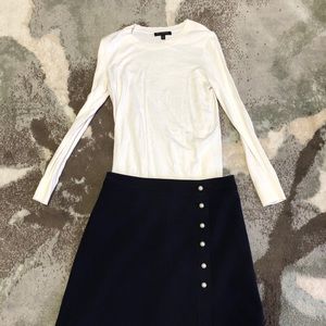 Banana Republic sweater with scalloped crew neck